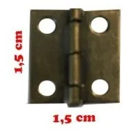 Mini Dobradiça 15x15 Bronze para Arcade, MDF e Artesanato