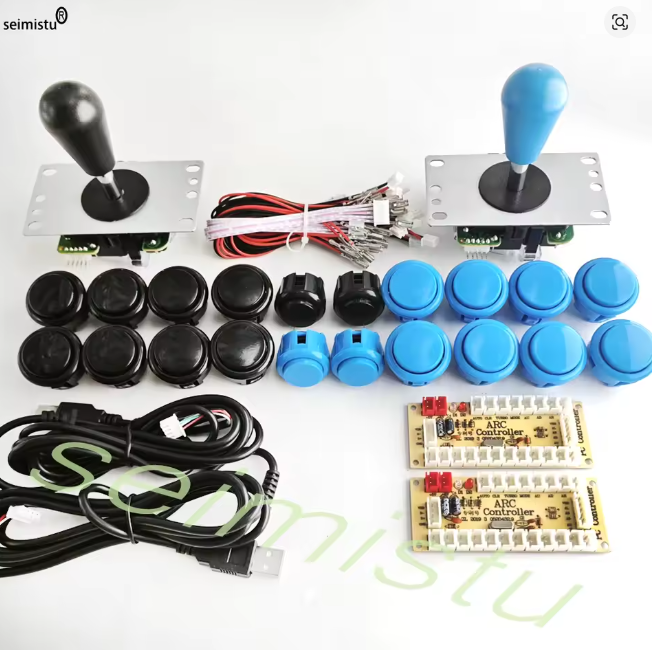 Kit Joystick Arcade com Botões + Placa USB Zero Delay para