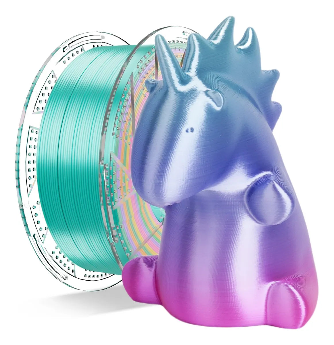 Filamento Conjure PLA Silk Rainbow (Arco-Íris) - 1,75mm - 1Kg