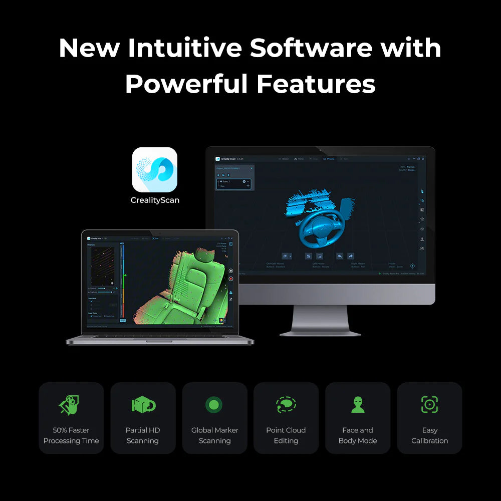 Scanner 3D Creality Raptor Pro – Precisão Profissional em Cada Detalhe