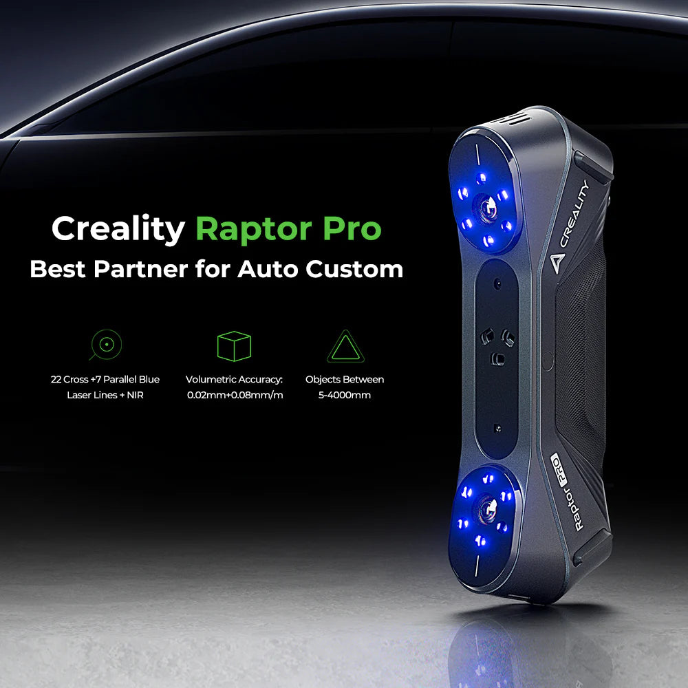 Scanner 3D Creality Raptor Pro – Precisão Profissional em Cada Detalhe
