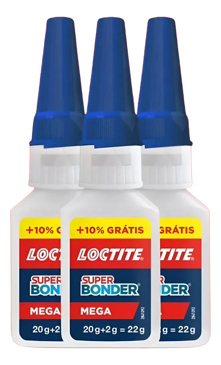 Cola Loctite Super Bonder 20g – Kit com 3