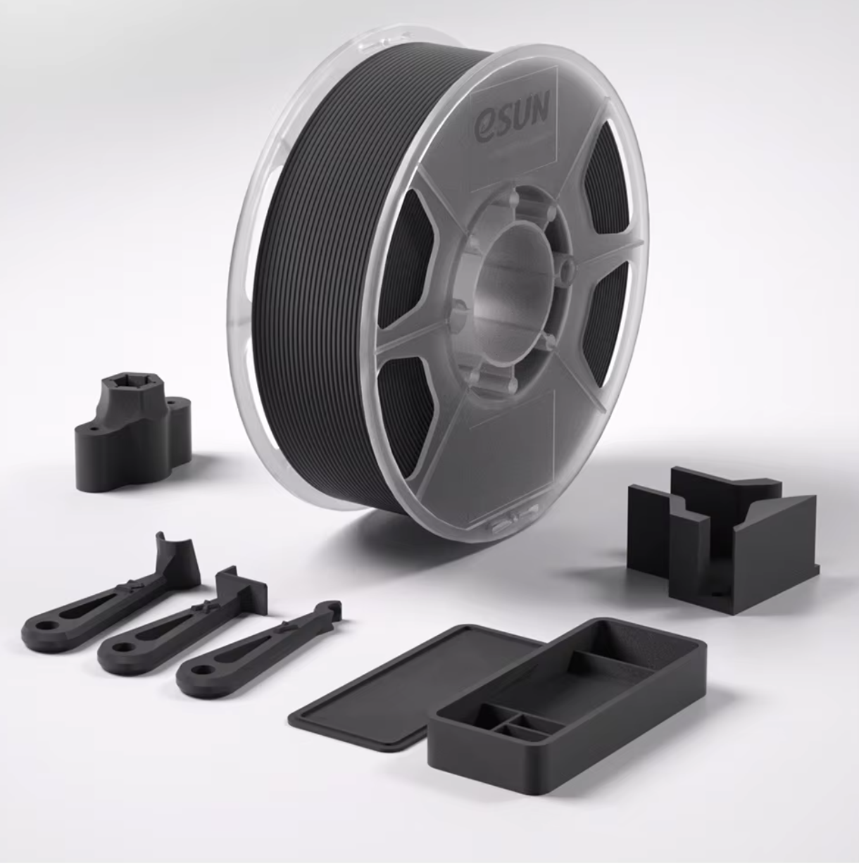 Filamento eSUN eABS-CF (ABS Carbon Fiber) 1.75mm 1kg - Reforçado com Fibra de Carbono