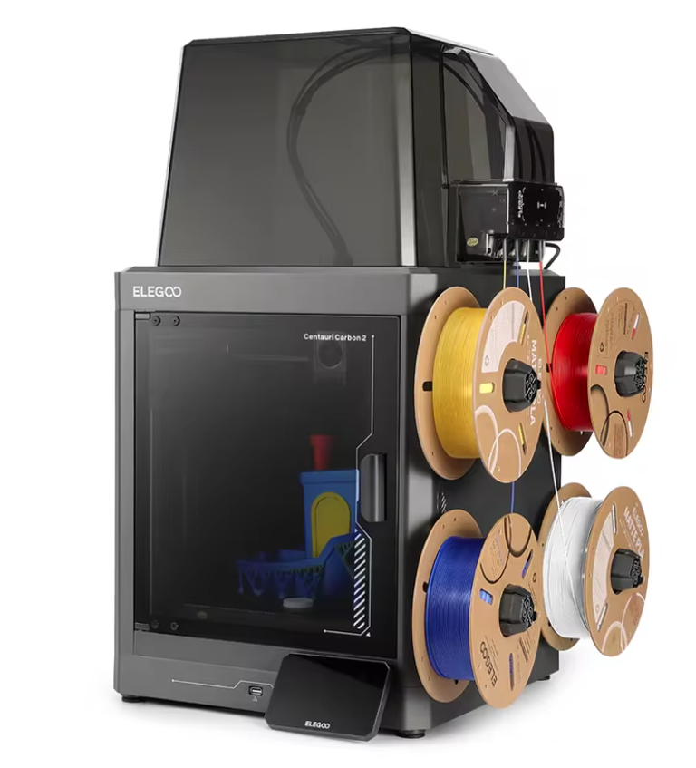 Impressora 3D ELEGOO Centauri Carbon 2 Combo 500mm/s - Sistema Multicolorido