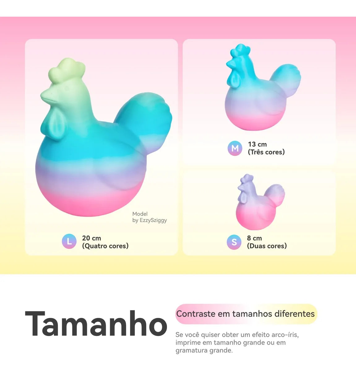 Filamento Conjure PLA Matte Rainbow (Arco-Íris) - 1,75mm - 1Kg
