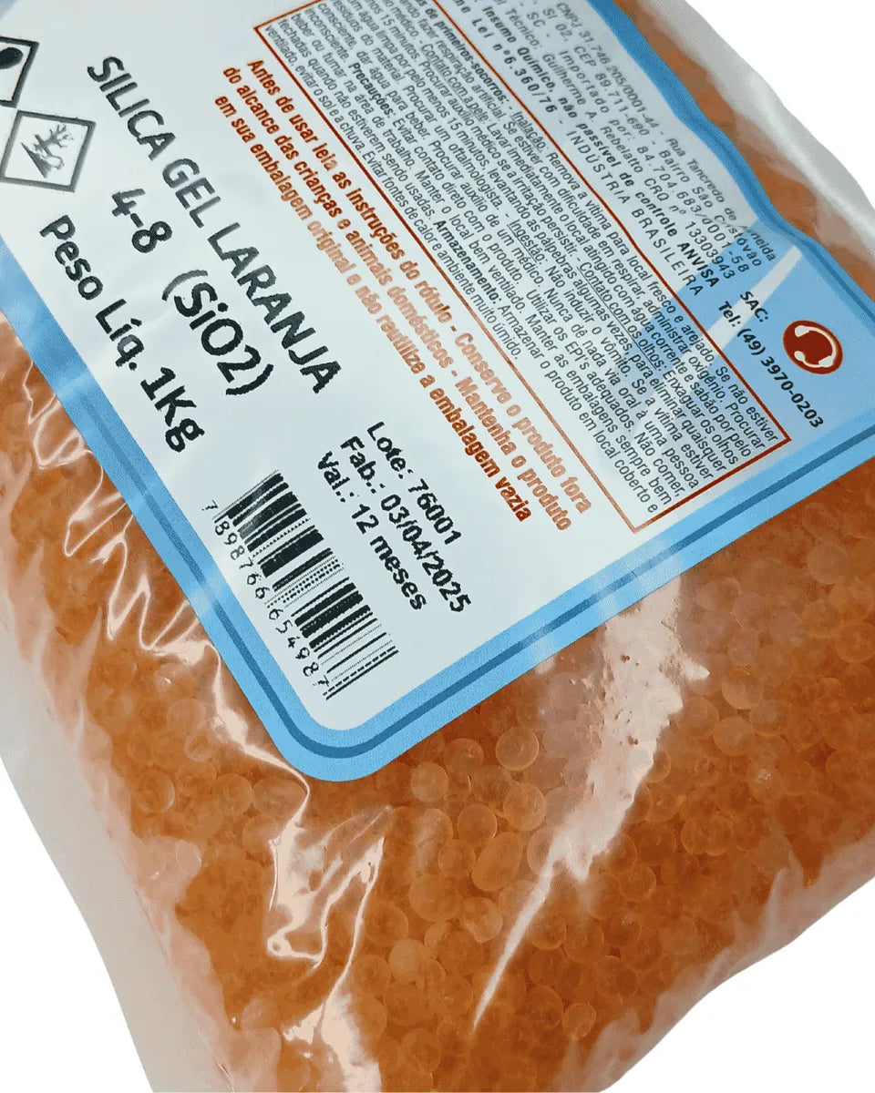 Sílica Gel Reutilizável – Absorvedor de Umidade para Filamentos, Eletrônicos e Objetos de Valor