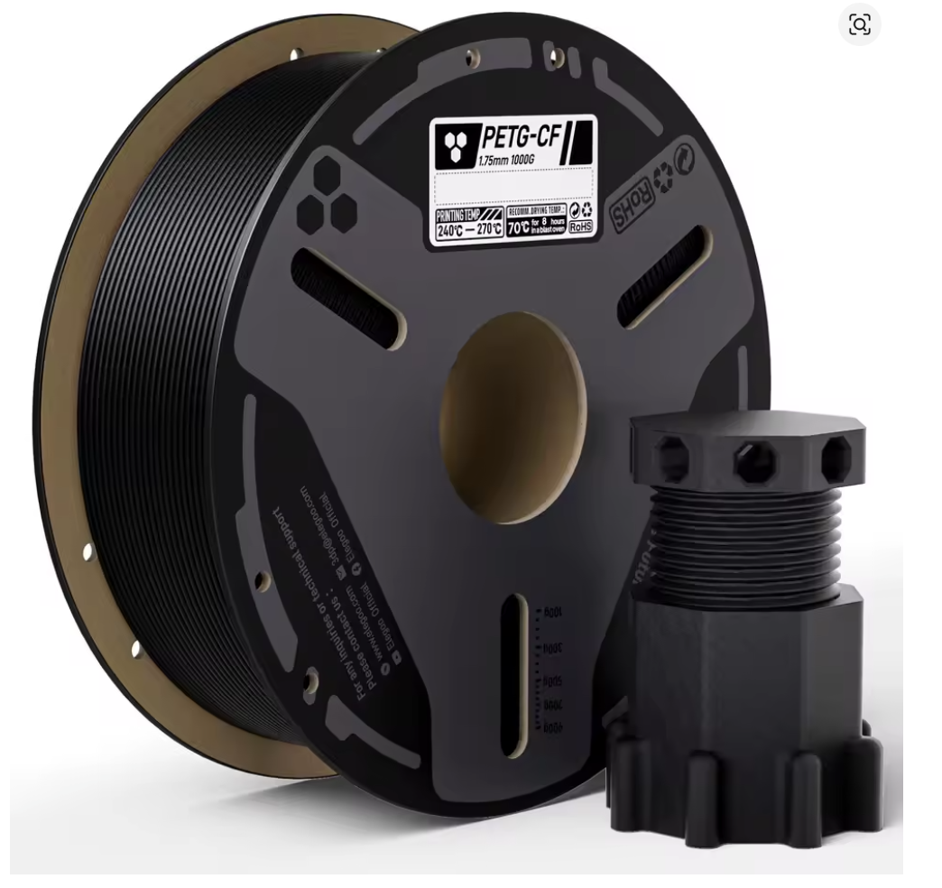 Filamento ELEGOO PETG Carbon Fiber (PETG-CF) 1.75mm 1kg - Reforçado com Fibra de Carbono