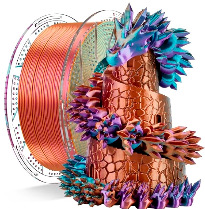 Filamento Conjure PLA Silk Tricolor - 1,75mm - 1Kg