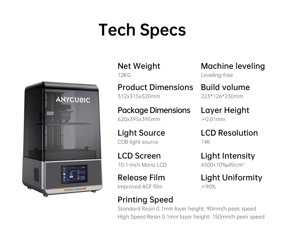 Anycubic Photon Mono M7 Pro - Impressora 3D LCD