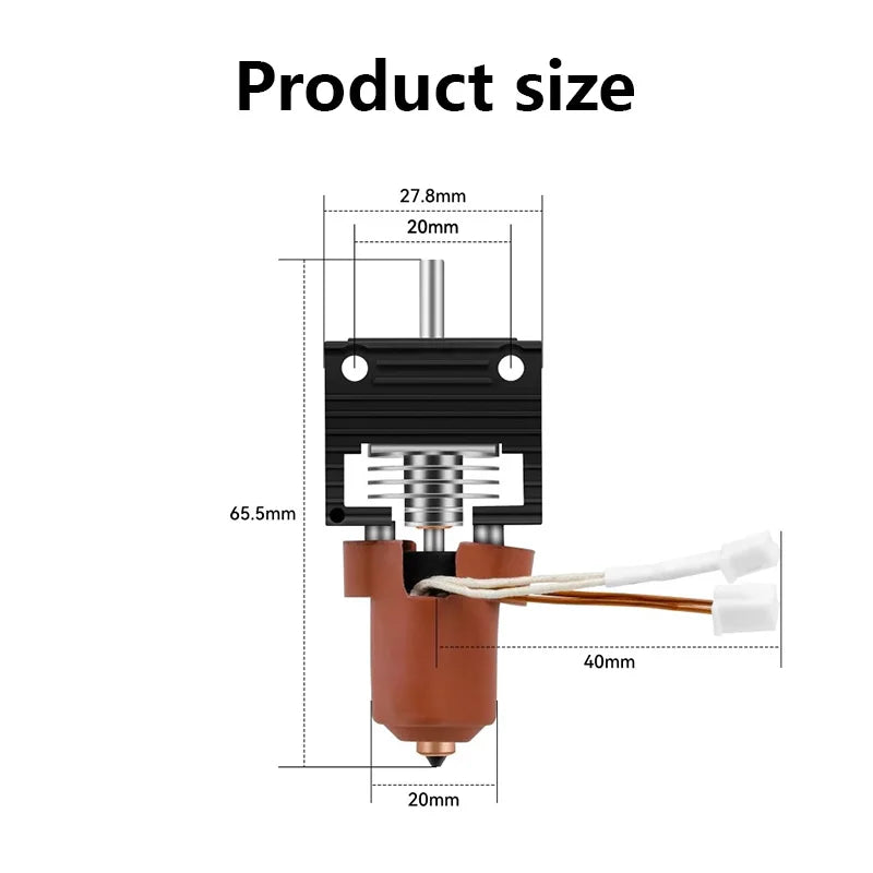 Hotend (2025) para Creality K1, K1C e K1 Max — Kit de Bico com Bloco de Aquecimento Cerâmico