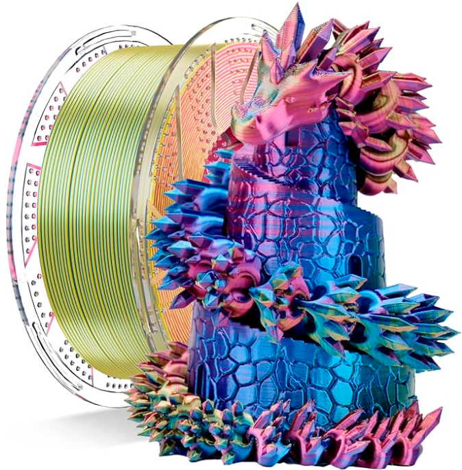 Filamento Conjure PLA Silk Tricolor - 1,75mm - 1Kg