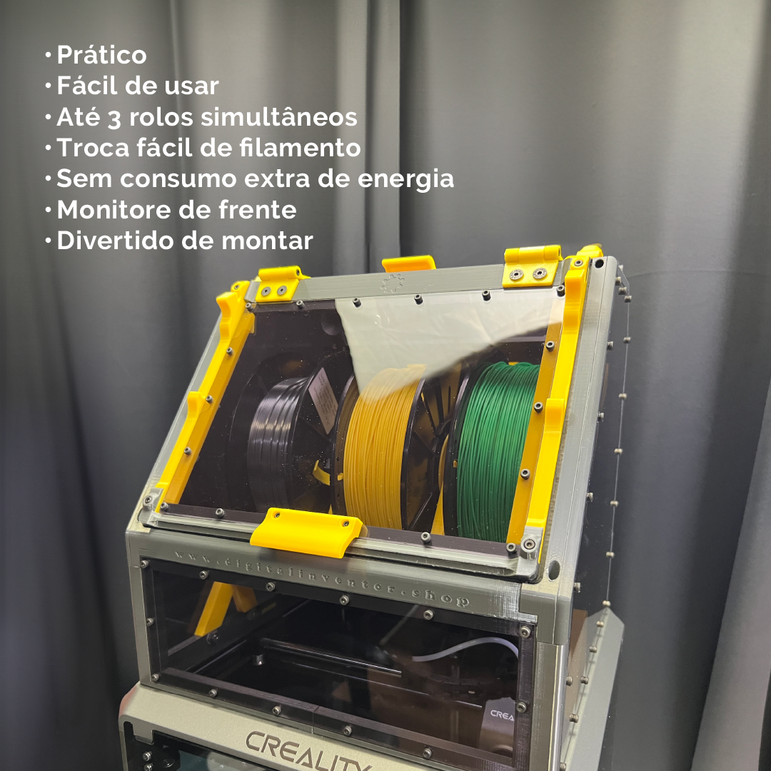 Projeto de Sistema Multi-Filamento para Creality K1 e Creality K1C (MFS-K1) - Ebook + Arquivos 3D