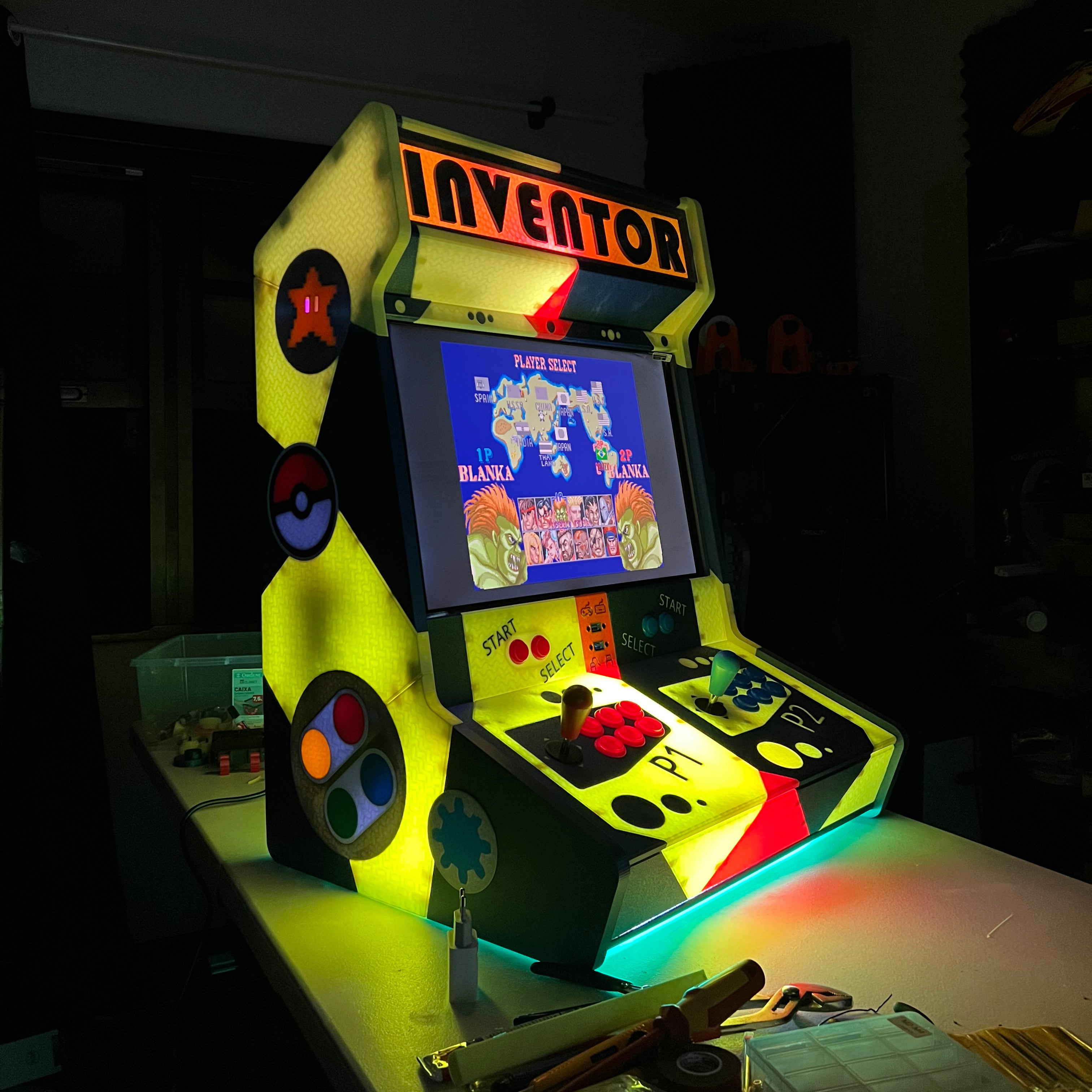 Arcade Machine Inventor Acessórios para Projetos Gamers 3D – Garagem Do Inventor