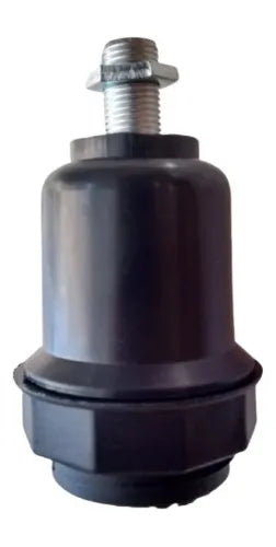 Kit 3 Soquetes Coluna E27 com Niple 2,5cm e Porca M10 | Para Lustres e Abajures