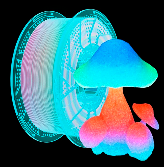 Filamento Conjure PLA Rainbow Fosforescente - Brilha no Escuro - 1,75mm - 1Kg