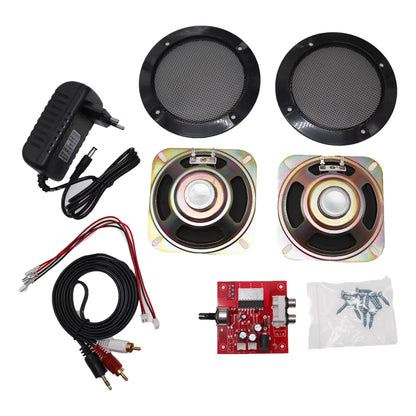 Kit Caixa de Som com Amplificador para Arcade – Alto-falantes 4” 5W para Fliperama e Bartop