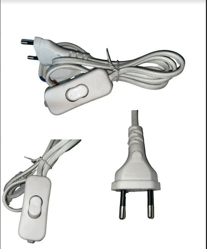 Kit 5 Rabichos de Abajur com Interruptor | 1,20m Bivolt – Preto ou Branco