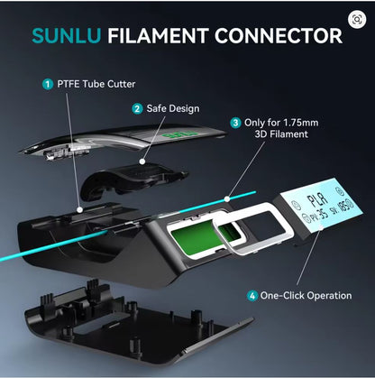 Conector de Filamentos SUNLU | Emende, Reaproveite e Crie Impressões 3D Multicoloridas!