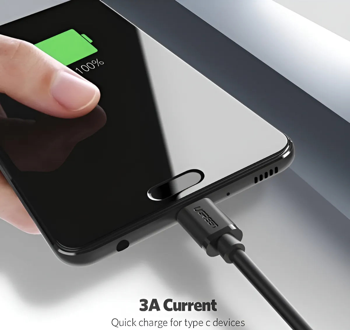 Cabo USB-C para Raspberry Pi 4 e 5 – Ugreen USB 3.0, 2m, 3A, Alta Velocidade