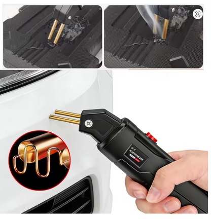 Pistola Soldadora de Plástico e Grampeador Quente 100W com 400 Grampos para Para-choques, PVC e Impressão 3D