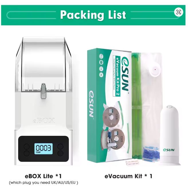 Kit de Bags de Armazenamento eSUN – Selado a Vácuo