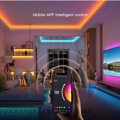 LED COB RGB Inteligente USB 5V – WiFi/Zigbee, Compatível com Tuya, Alexa e Google Home