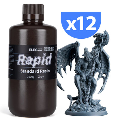 Resina Fotopolímero Rapid Standard ELEGOO - Cinza - 1Kg