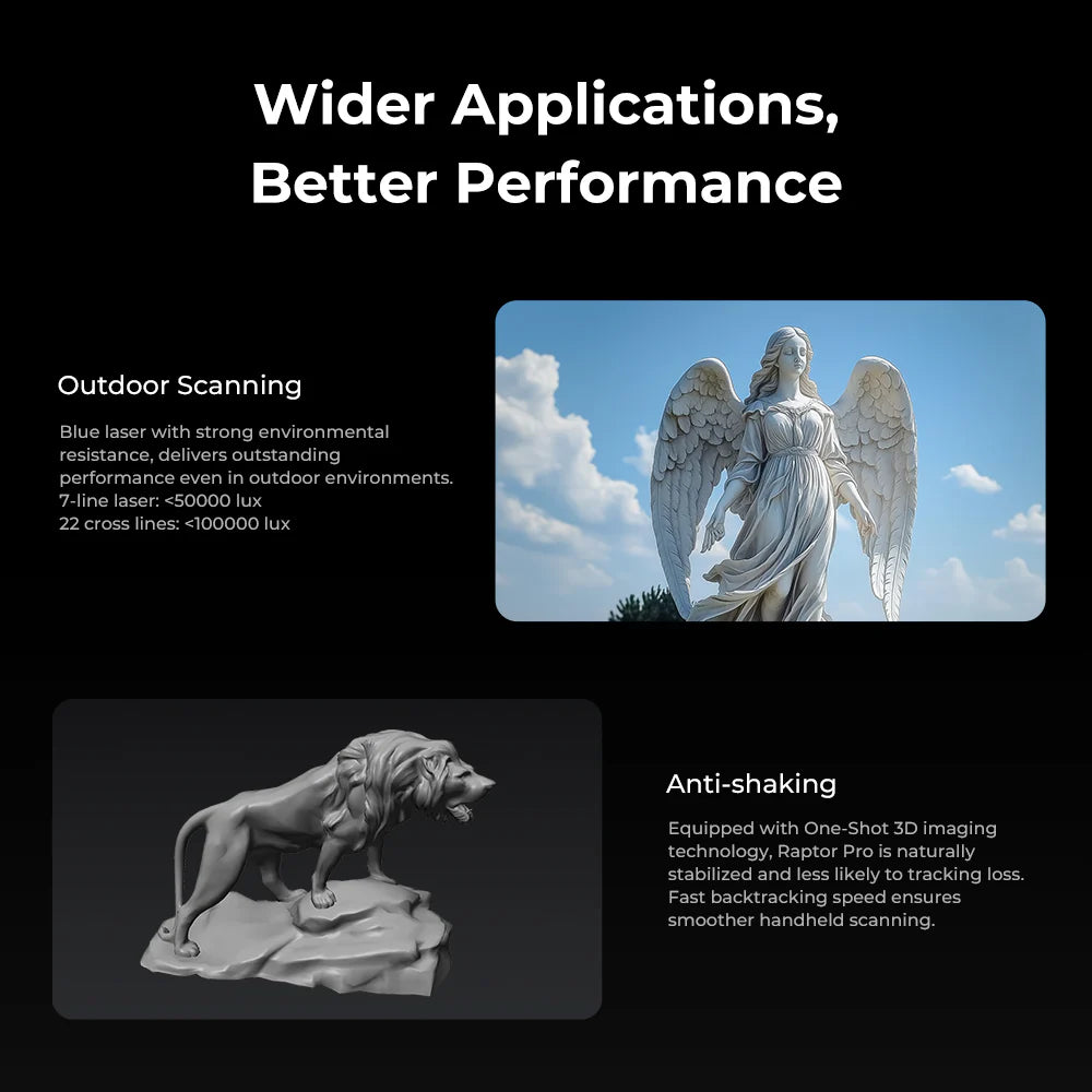 Scanner 3D Creality Raptor Pro – Precisão Profissional em Cada Detalhe