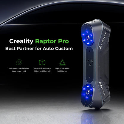 Scanner 3D Creality Raptor Pro – Precisão Profissional em Cada Detalhe