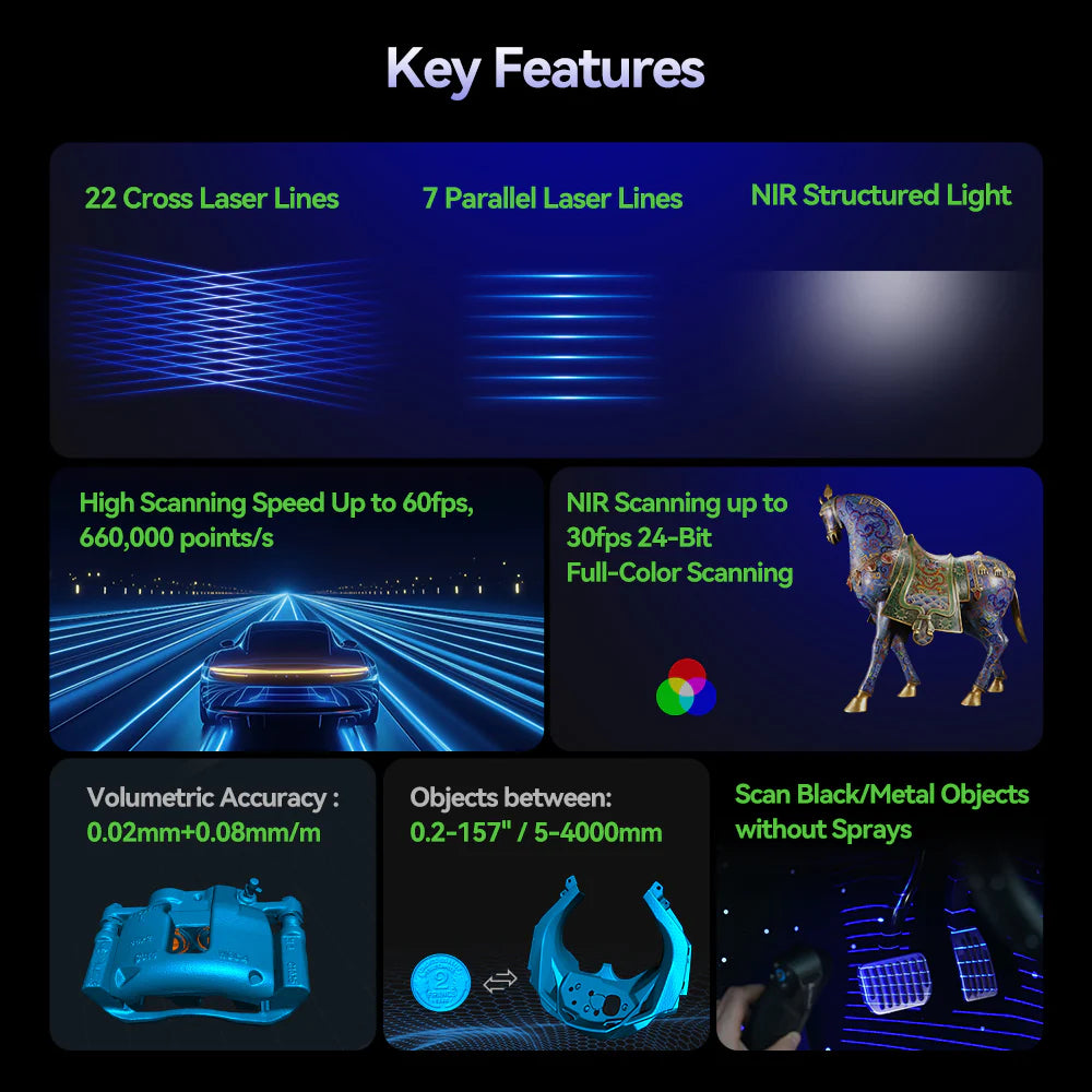 Scanner 3D Creality Raptor Pro – Precisão Profissional em Cada Detalhe