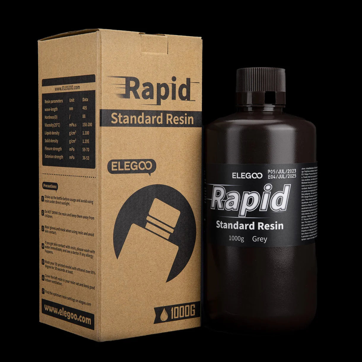 Resina Fotopolímero Rapid Standard ELEGOO - Cinza - 1Kg