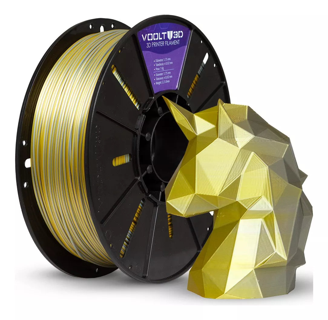 Filamento Voolt3D - PLA Silk Duo-Color 1kg - 1.75mm