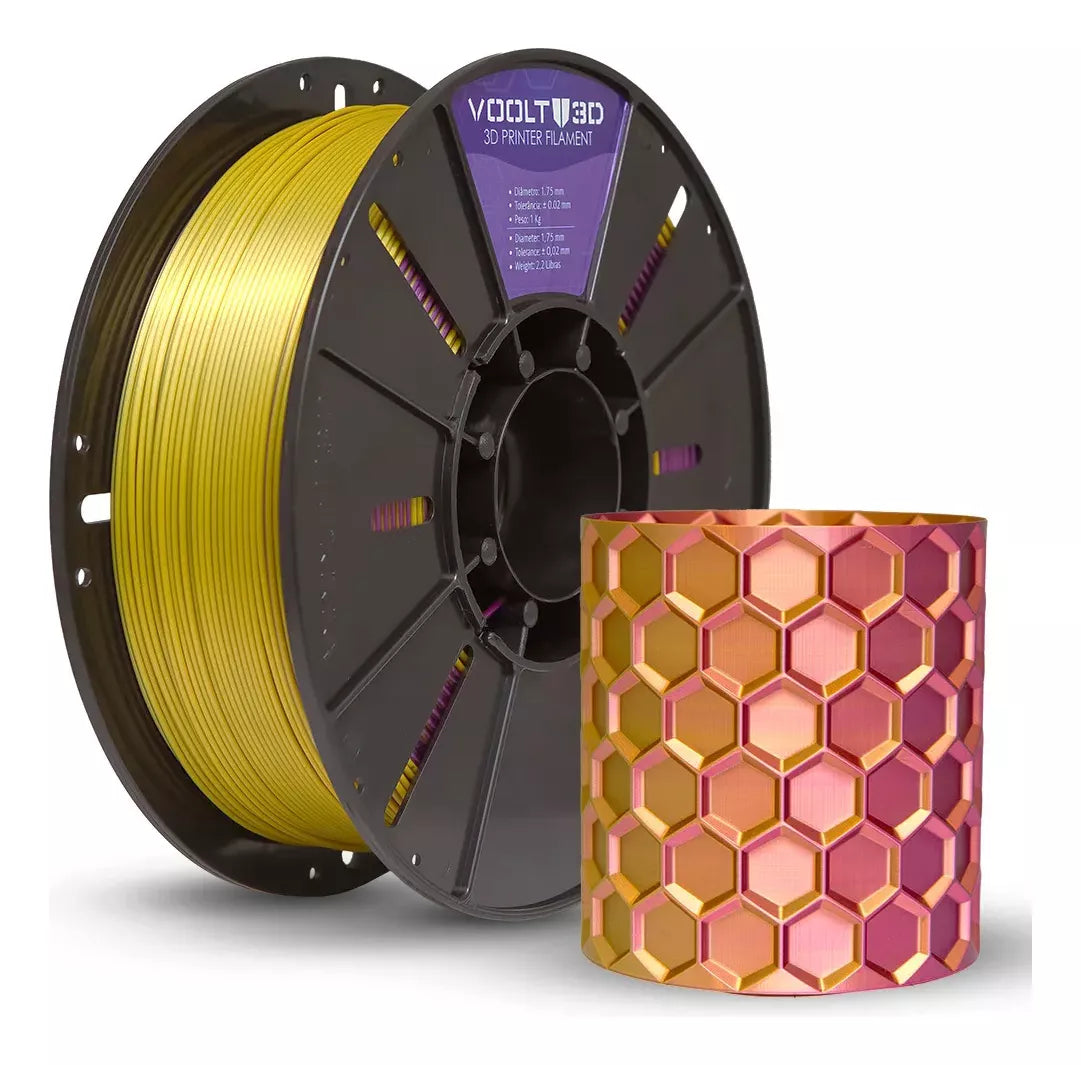 Filamento Voolt3D - PLA Silk Duo-Color 1kg - 1.75mm