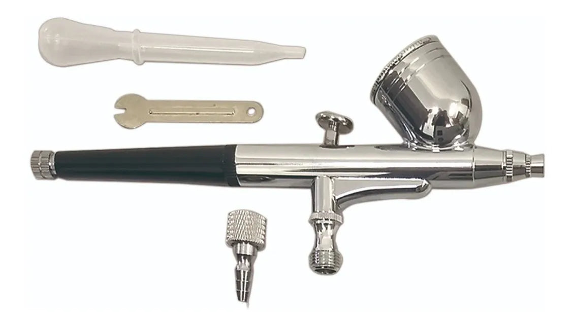 Kit Aerográfico Profissional Completo - Compressor Bivolt + Aerógrafo Dupla Ação 0,3mm