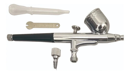 Kit Aerográfico Profissional Completo - Compressor Bivolt + Aerógrafo Dupla Ação 0,3mm