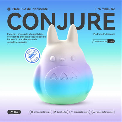 Filamento Conjure PLA Matte Rainbow (Arco-Íris) - 1,75mm - 1Kg