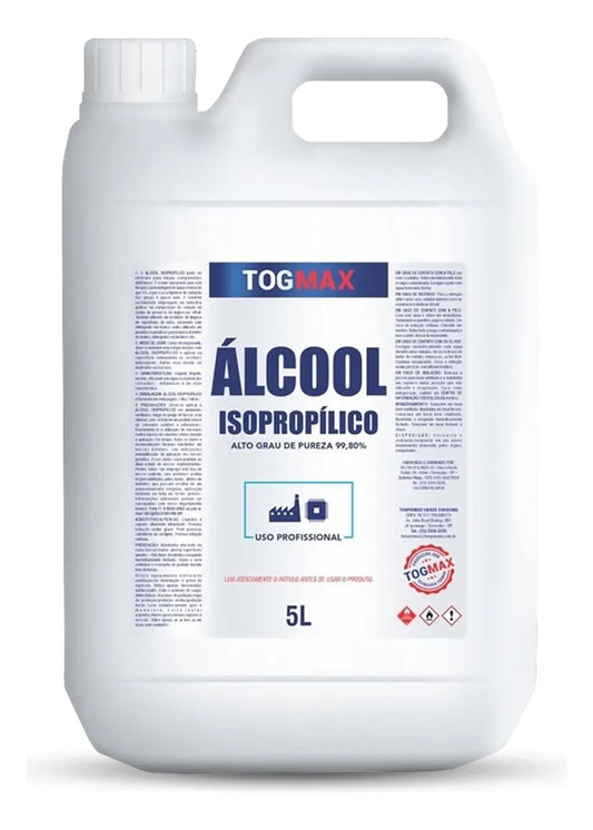 Álcool Isopropílico 99,8% - 5 Litros | Limpeza Profissional para Eletrônicos e Superfícies Sensíveis