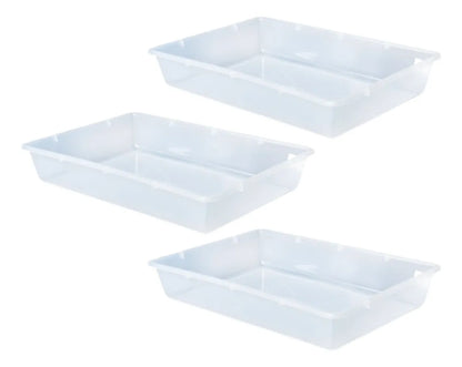 Kit com 3 Bandejas Plásticas 7 Litros Multiuso