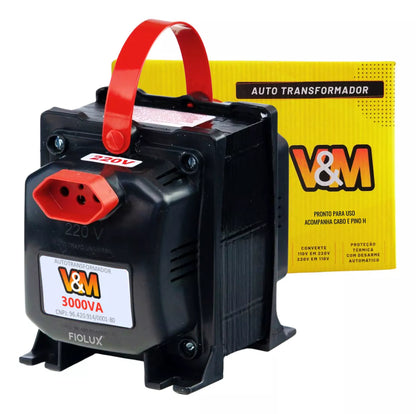 Auto Transformador 3000VA TRIPOLAR Bivolt 110/220V e 220/110V - V&M