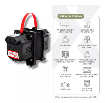 Auto Transformador 2000VA TRIPOLAR Premium - FIOLUX