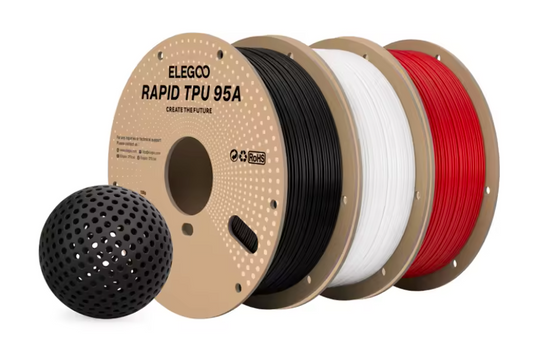 Filamento Flexível ELEGOO Rapid TPU 95A 1.75mm 1Kg - Alta Velocidade e Alta Resiliência