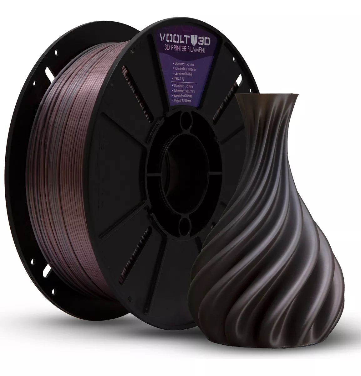 Filamento Voolt3D - PLA Silk Duo-Color 1kg - 1.75mm