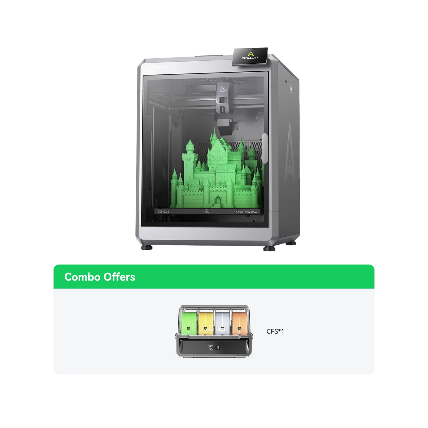 Crealiy K2 Plus Combo - Impressora 3D FDM