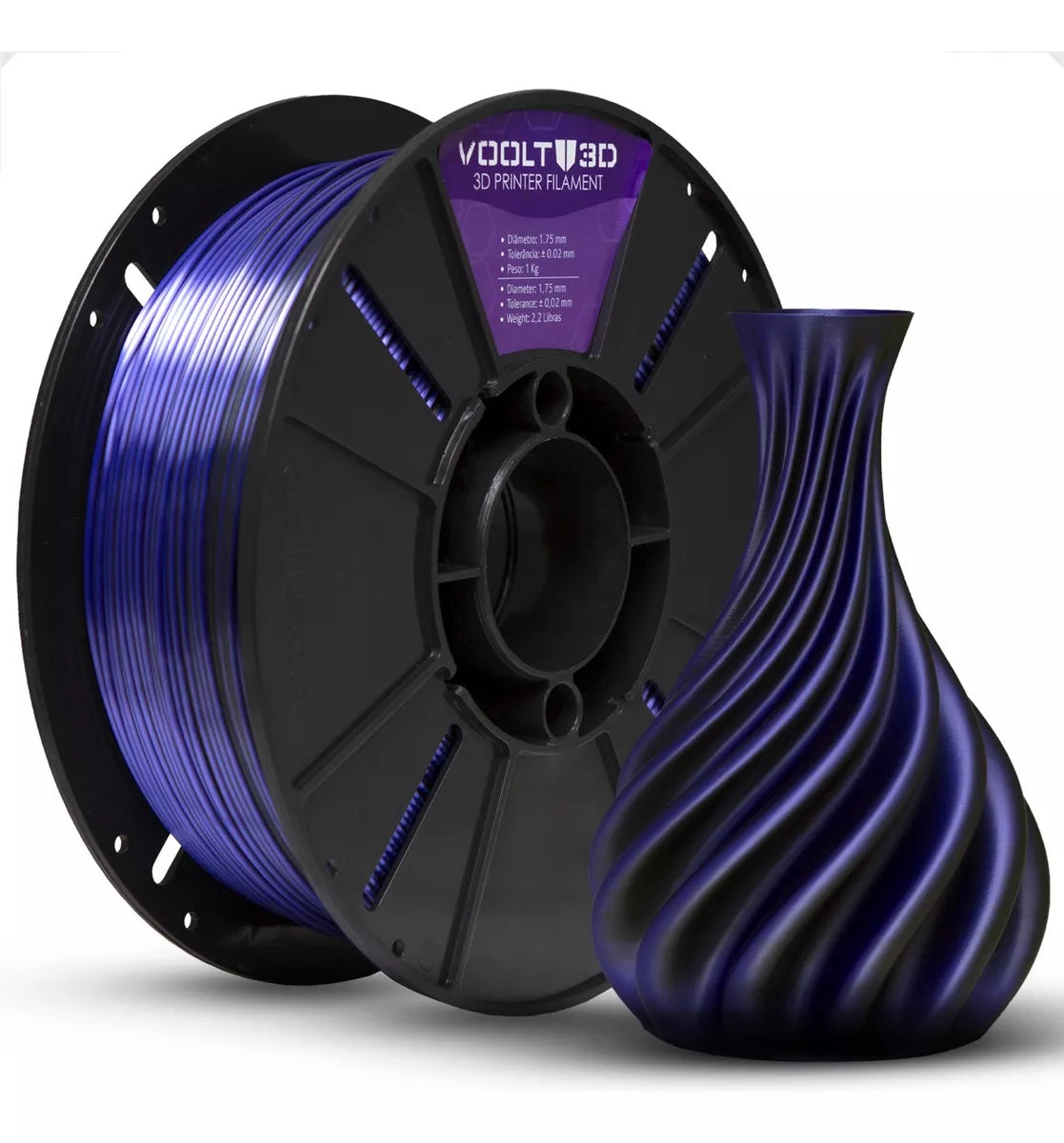 Filamento Voolt3D - PLA Silk Duo-Color 1kg - 1.75mm