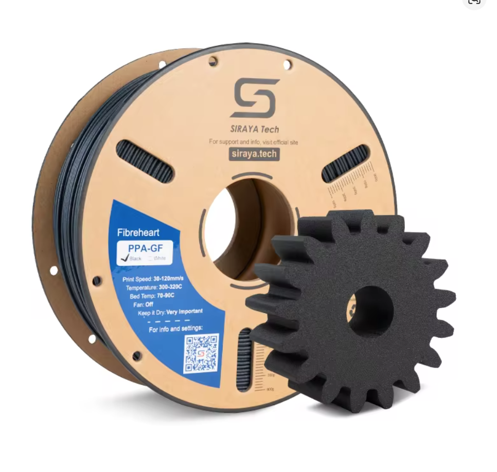 Filamento Siraya Tech Fibreheart PPA Series 1.75mm 1kg - Nylon de Alta Temperatura (PPA, PPA-GF, PPA-CF e PPA-CF Core)