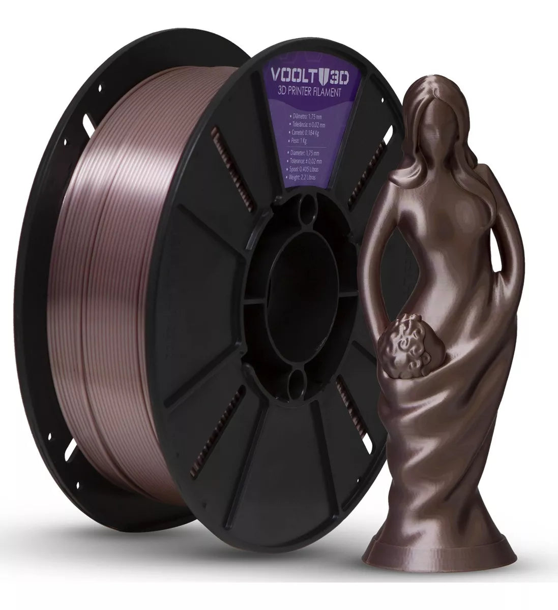 Filamento Voolt3D - PLA Silk 1kg - 1.75mm