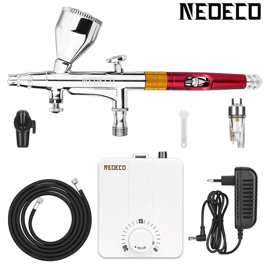 Aerógrafo de Dupla Ação com Compressor 30 PSI – Kit Completo Profissional para Pintura