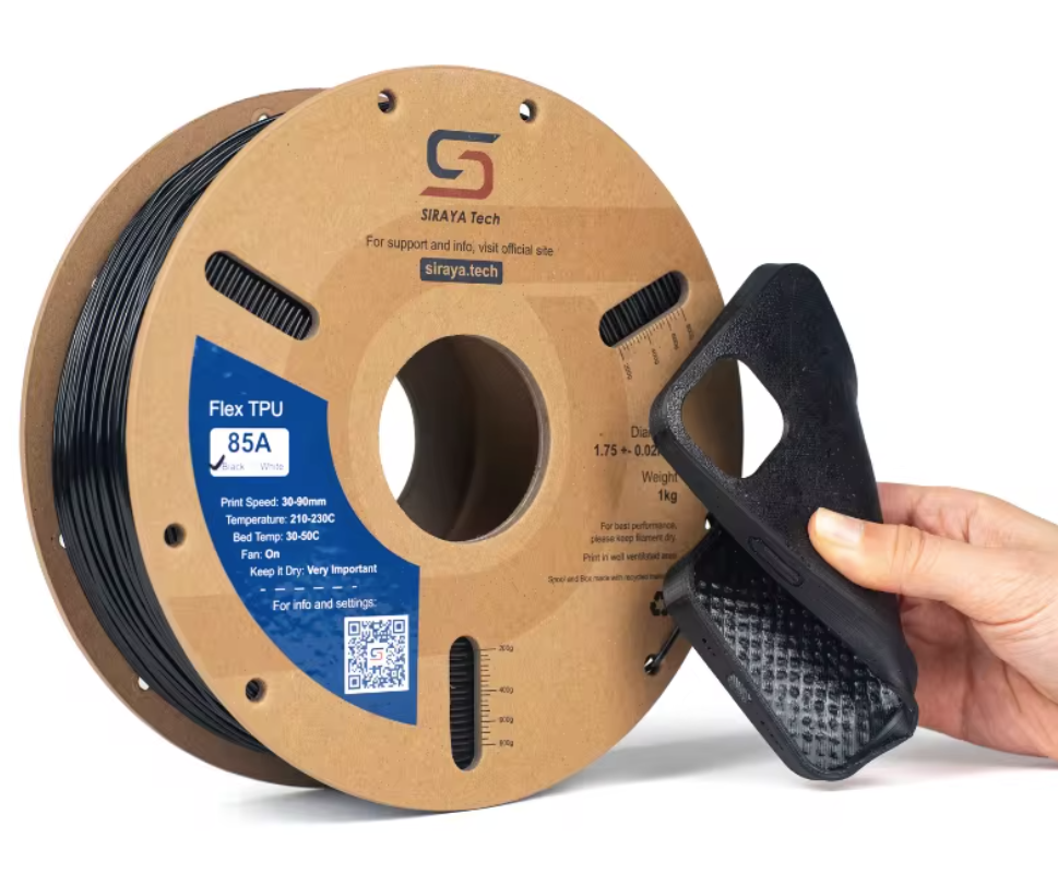 Filamento Siraya Tech Flex TPU 85A 1.75mm 1kg - Flexibilidade e Resistência