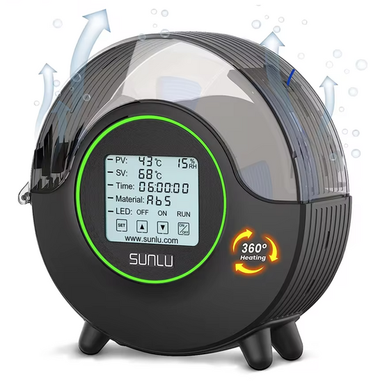 Secadora de Filamento SUNLU S2 - Secador Aquecido 360°, Tela Touch LED, Fan Integrada e Temperatura até 70°C