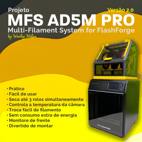 m*3様 ブロッガー3D (KONAMI) Projeto de Sistema Multi-Filamento para FlashForge Adventure 5M